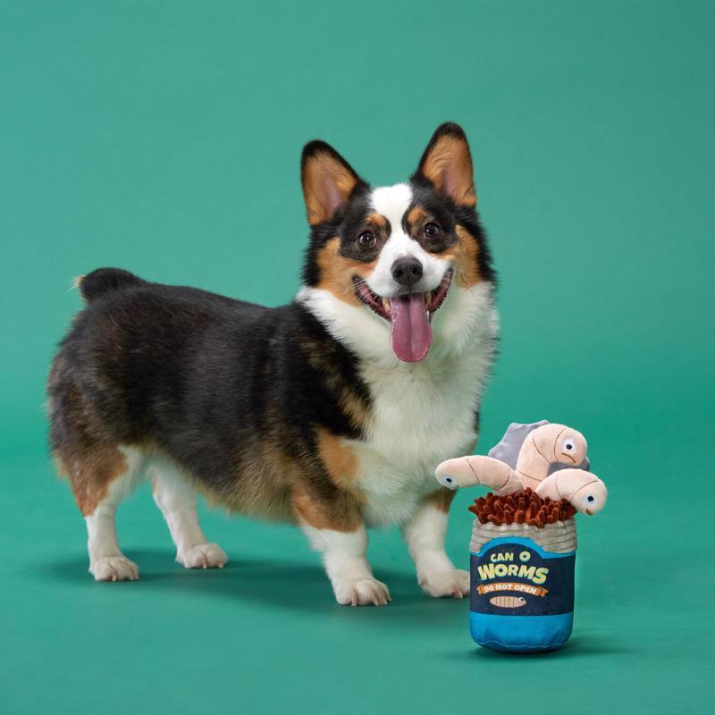 Bark Multicolored Plush Live Bait Bites Dog Toy 1 pk, Pack of 3