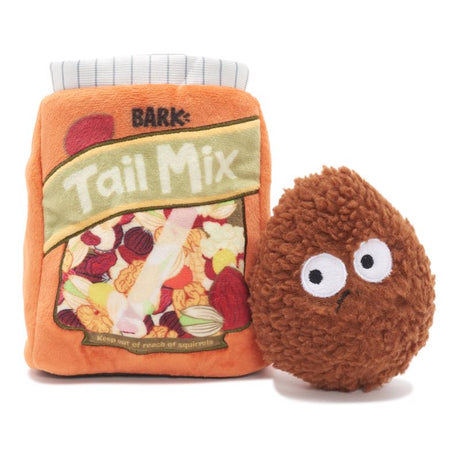Bark Multicolored Plush Tail Mix Dog Toy 1 pk, Pack of 3