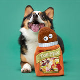 Bark Multicolored Plush Tail Mix Dog Toy 1 pk, Pack of 3