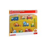 Hape Construction Peg Puzzle Multicolored 10 pc