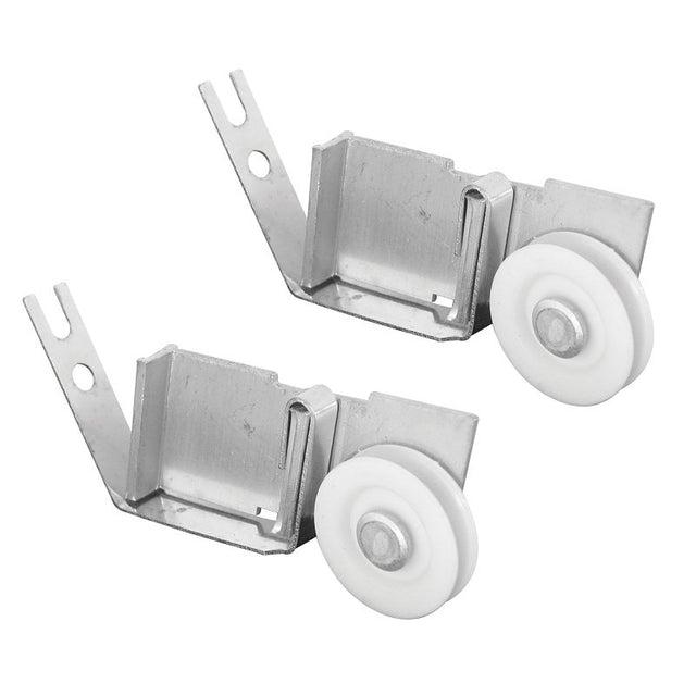 Prime-Line B 517 Roller Assembly, 1 in Dia Roller, 1/4 in W Roller, Aluminum/Plastic/Steel, Gray