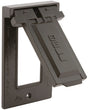 Hubbell 5103-2 Cover, 2-13/16 in W, 1-Gang, Metal, Bronze, Powder-Coated