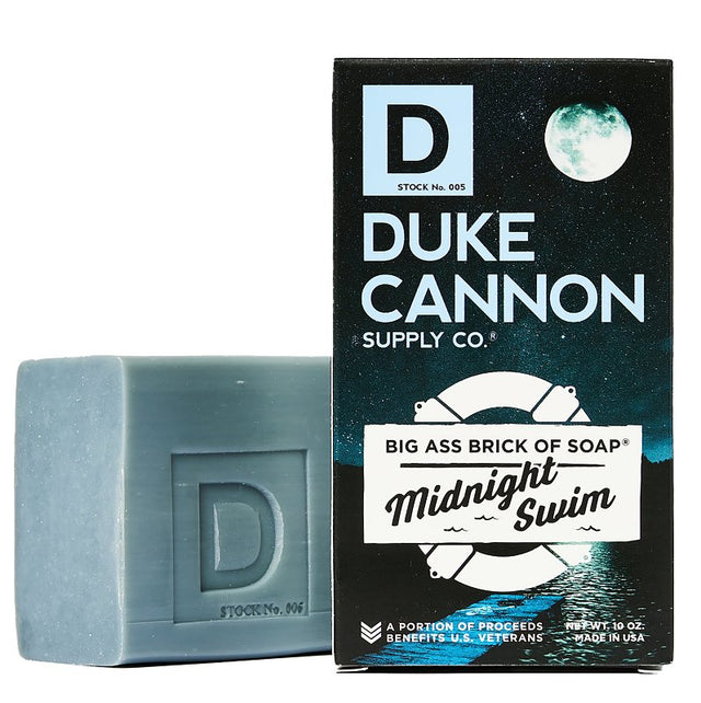 Duke Cannon BIG ASS BRICK OF SOAP Series 03MIDNIGHT1 Bar Soap, Aquatic Scent, 10 oz, Pack of 6