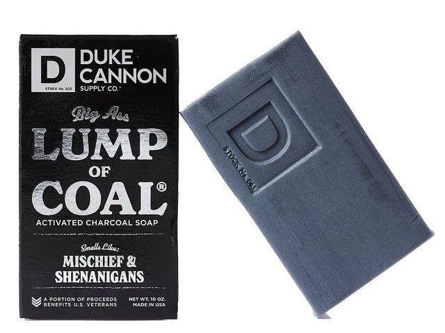 Duke Cannon 01HOLIDAYCOAL1 Big Ass Lump Of Coal Soap, Bergamot, Black Pepper, 10 oz, Pack of 6
