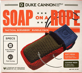 Duke Cannon MIDNITACTBUNDLE Tactical Scrubber and Soap Bundle, Pack of 6