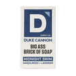 Duke Cannon Big Ass Brick of Soap Series BSBA-MNTS10 Soap, Bar, Blue, Midnight Swim, 10 oz Box
