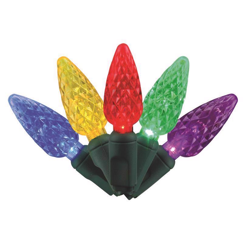 Celebrations Platinum LED C6 Multicolored 50 ct String Christmas Lights 25 ft., Pack of 12