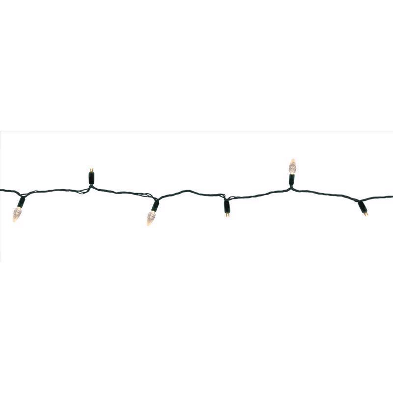 Celebrations Platinum LED C6/Mini Warm White 50 ct String Christmas Lights 25 ft.