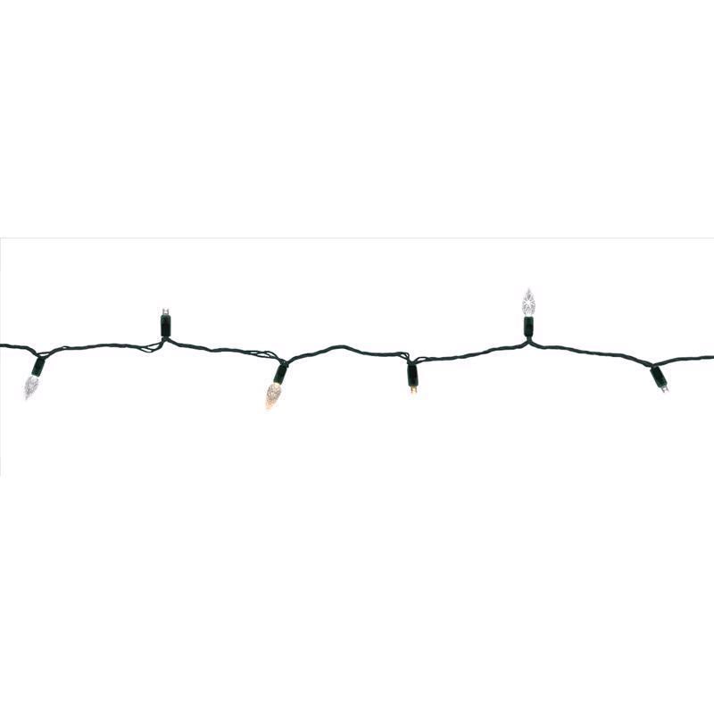 Celebrations Platinum LED C6 White 50 ct String Christmas Lights 25 ft.