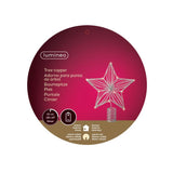 Lumineo LED Silver Glitter Star Tree Topper 10 in.