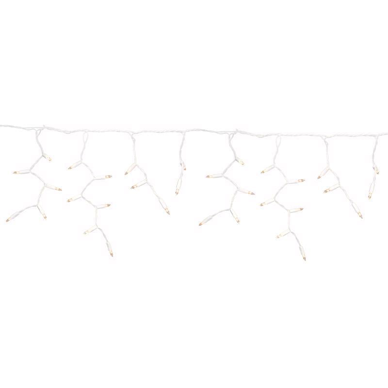 Celebrations Platinum LED T5 Warm White 100 ct Icicle Christmas Lights 9.5 ft.