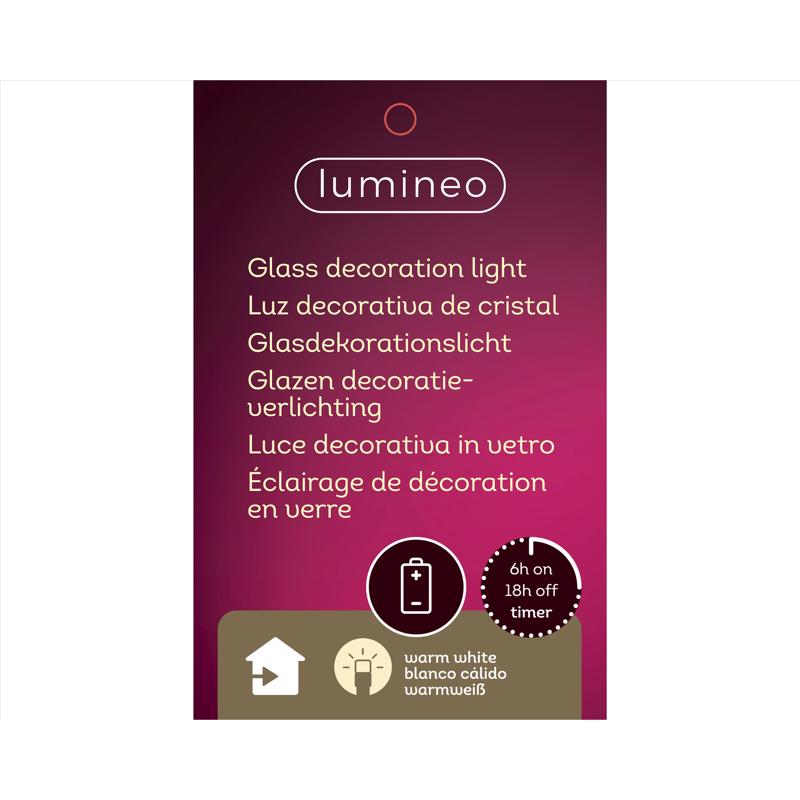 Lumineo LED Red Lighting Christmas Tree 13 in., Pack of 6