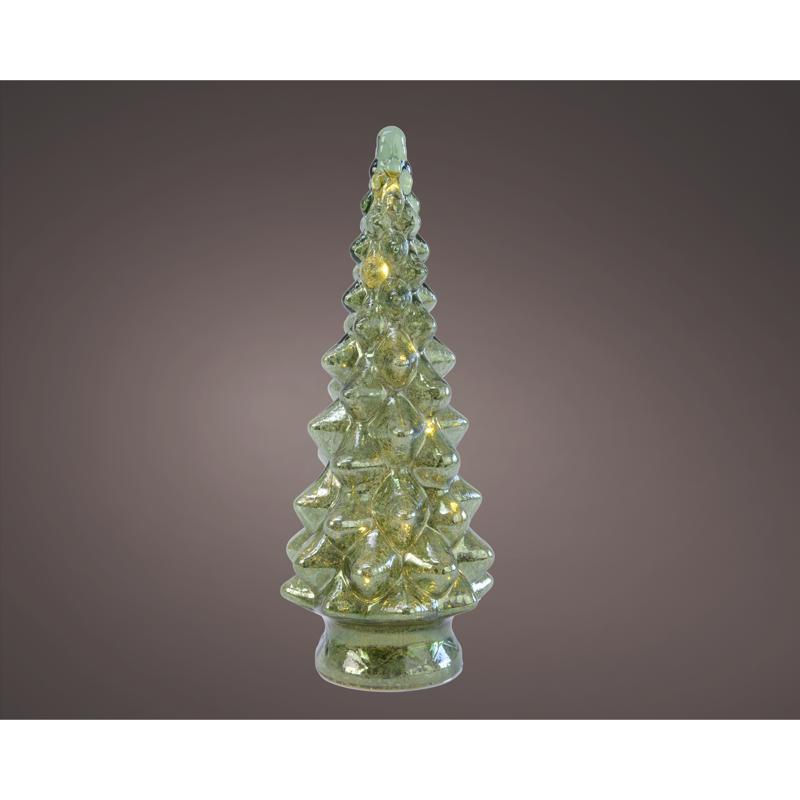 Lumineo LED Green Lighting Christmas Tree 13 in., Pack of 6
