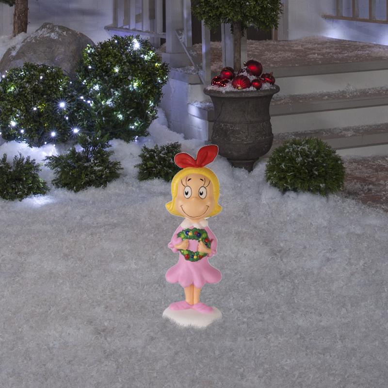 Dr. Seuss LED Cindy Lou Who with Wreath 36 in. Blow Mold
