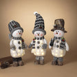 Gerson Assorted Lighted Plush Snowmen Table Decor 22 in., Pack of 6