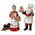 Gerson Assorted Mr. & Mrs. Chef Santa Clause Figurine 12 in., Pack of 6