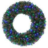 Celebrations Platinum 26 in. D LED Prelit Multicolored Mixed Pine Wreath