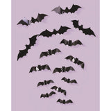 Fun World 3D Bats or Spiders Stickers Halloween Decor, Pack of 12