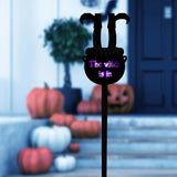 Alpine 36 in. LED Prelit Witch Legs Light Stake Yard Decor