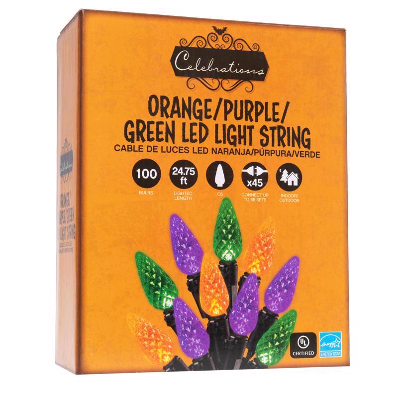 Celebrations Multicolored 100 ct LED C6 Halloween String Lights