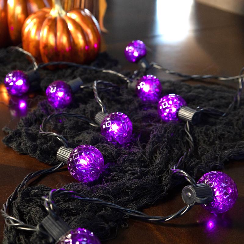 Celebrations Purple 25 ct LED G40 Halloween String Lights