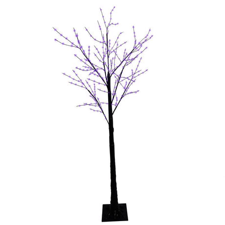 Celebrations Orange/Purple 350 ct 5 ft. LED Prelit Spooky Tree Yard Decor