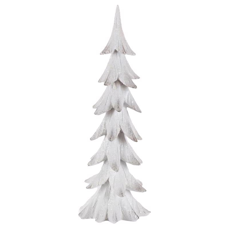 Gerson White Holiday Christmas Tree Table Decor 20 in., Pack of 6