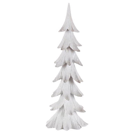 Gerson White Holiday Christmas Tree Table Decor 20 in., Pack of 6