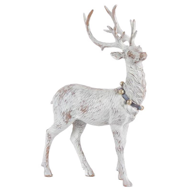 Gerson White Standing Holiday Deer Figurine 12 in., Pack of 8