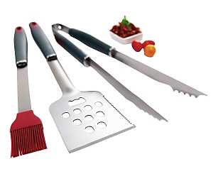GrillPro 40025 Tool Set, Stainless Steel, Resin Handle