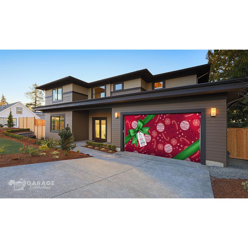 Garage Celebrations Merry Christmas and A Happy New Year 7 ft. x 16 ft. Garage Door Cover