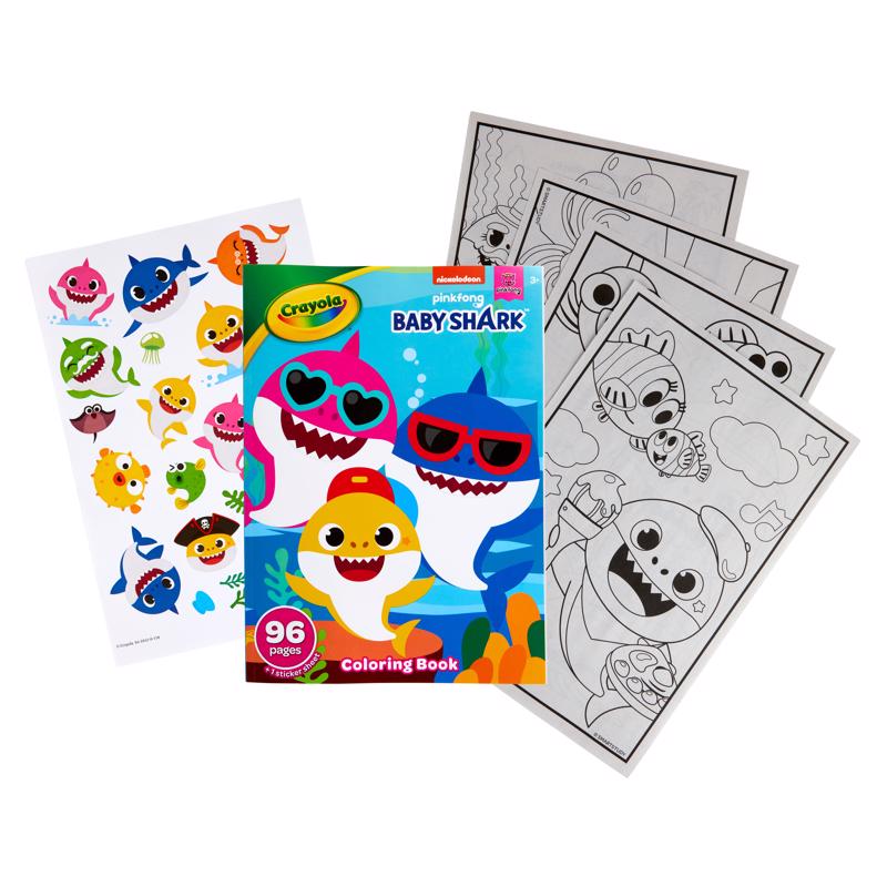 Crayola Baby Shark Baby Shark Coloring Book, Pack of 24