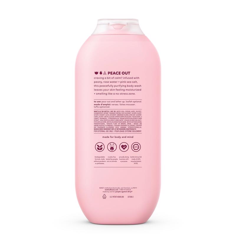 Method Pure Peace Scent Body Wash 18 oz 1 pk, Pack of 6