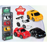 Playmaker Toys Race Cars Assorted 4 pc, Pack of 12