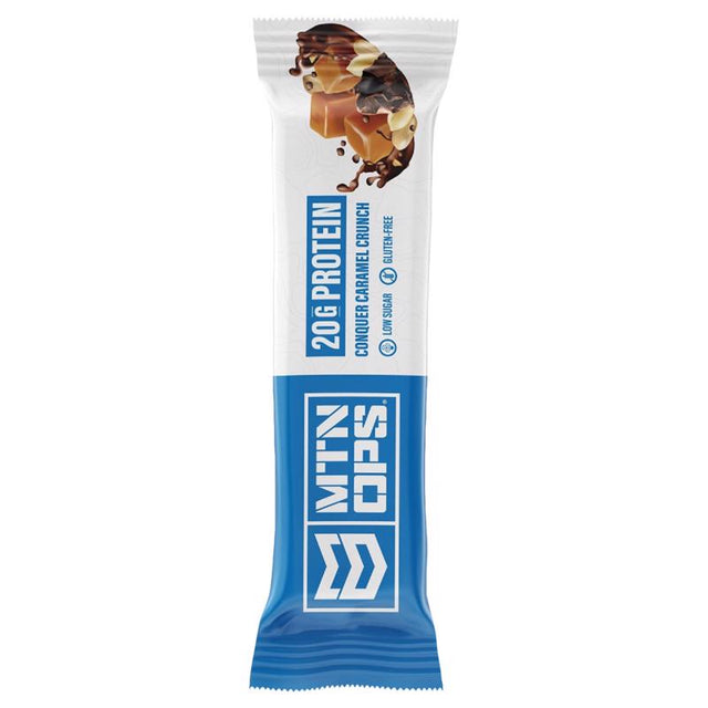 MTN OPS Performance Caramel Crunch Protein Bar 2 oz Packet, Pack of 10