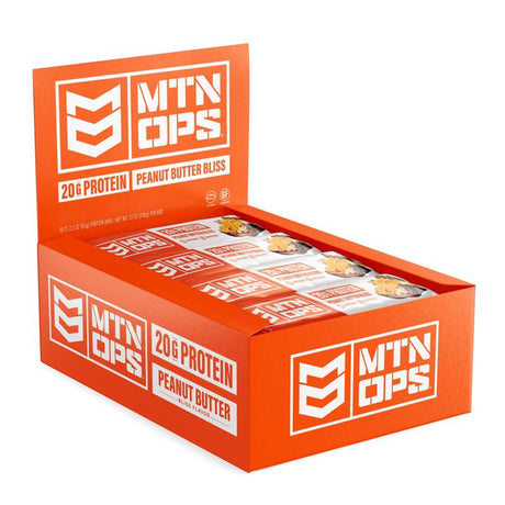 MTN OPS Performance Peanut Butter Protein Bar 2 oz Packet, Pack of 10