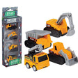 Playmaker Toys Die-Cast Car Pack Construction Trucks 4 pc, Pack of 12