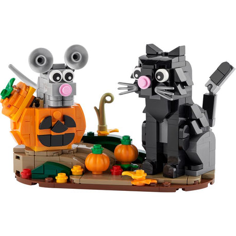 LEGO Iconic Halloween Cat & Mouse Building Set Multicolored 328 pc