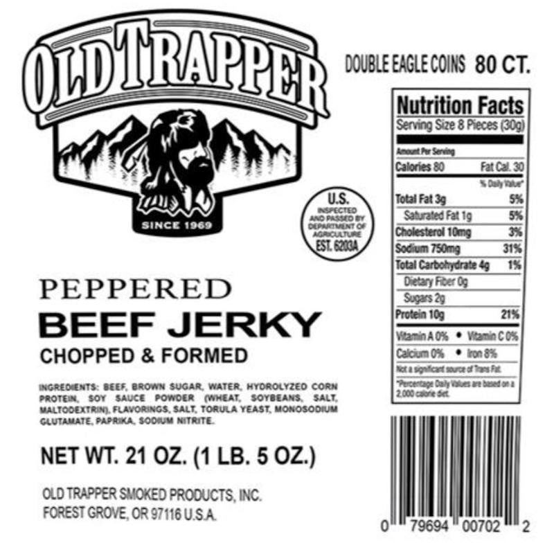 Old Trapper Double Eagle Peppered Beef Jerky 21 oz Pouch