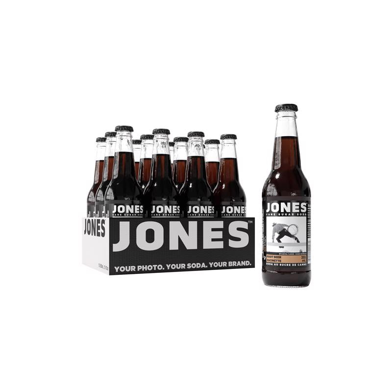 Jones Soda Root Beer Cane Sugar Soda 12 oz 1 pk, Pack of 24
