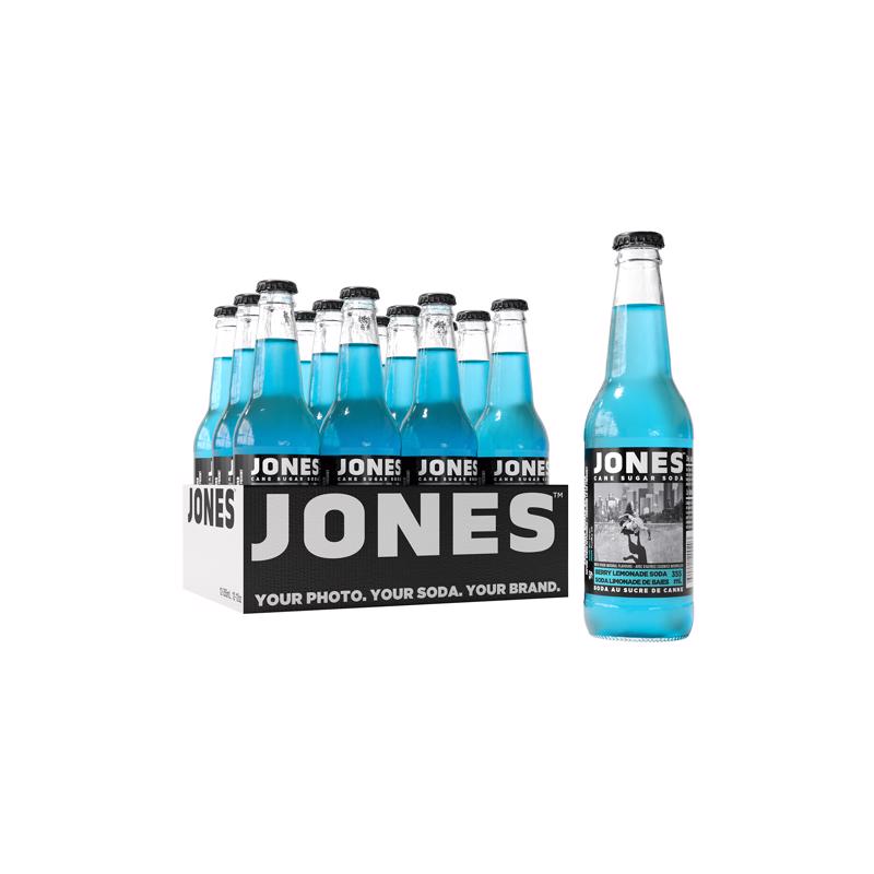 Jones Soda Berry Cane Sugar Soda 12 oz 1 pk, Pack of 24