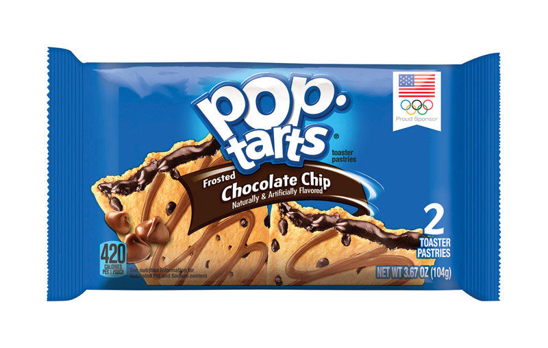 Pop-Tarts Chocolate Chip Toaster Pastries 3.67 oz Pouch, Pack of 6