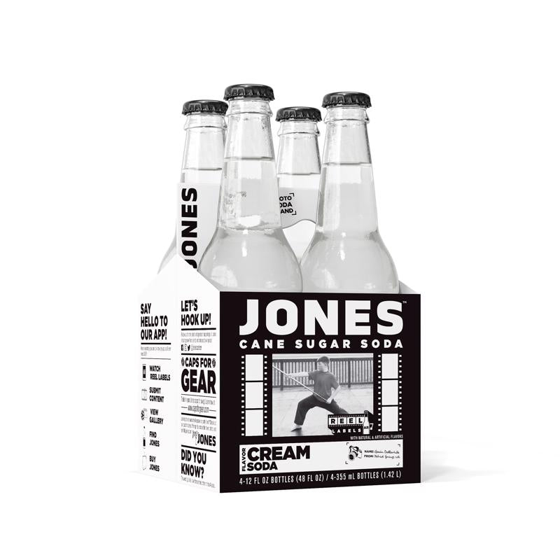 Jones Soda Cream Cane Sugar Soda 12 oz 1 pk, Pack of 24
