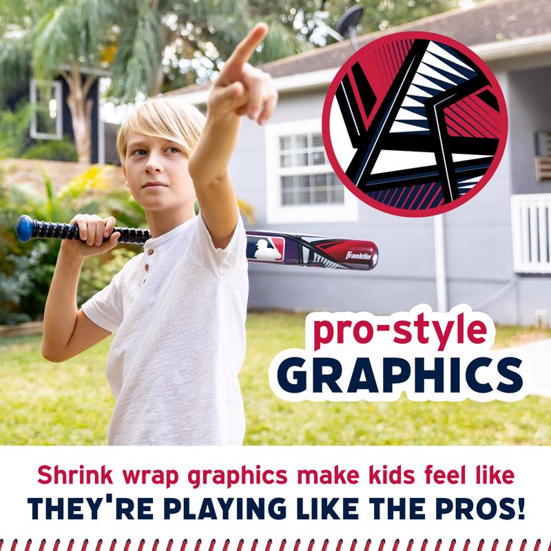 MLB Red Plastic Ball and Bat Set 1 pk