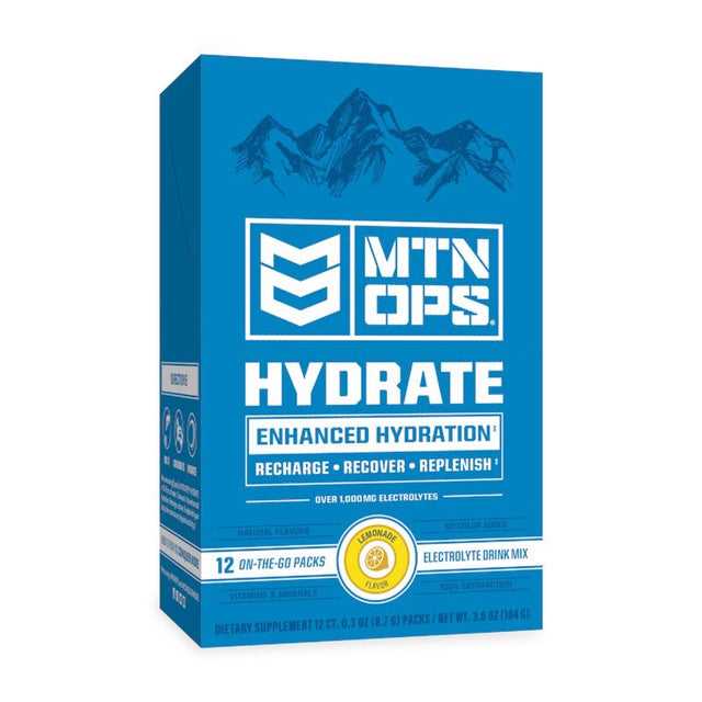 MTN OPS Lemonade Drink Mix 3.6 oz, Pack of 12
