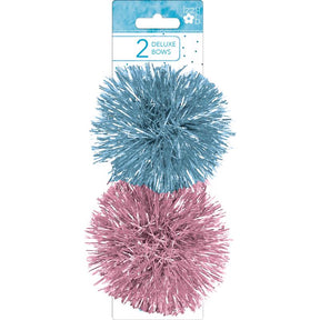 Paper Images Izzy Ob Assorted Pink/Blue Firework Bows, Pack of 6