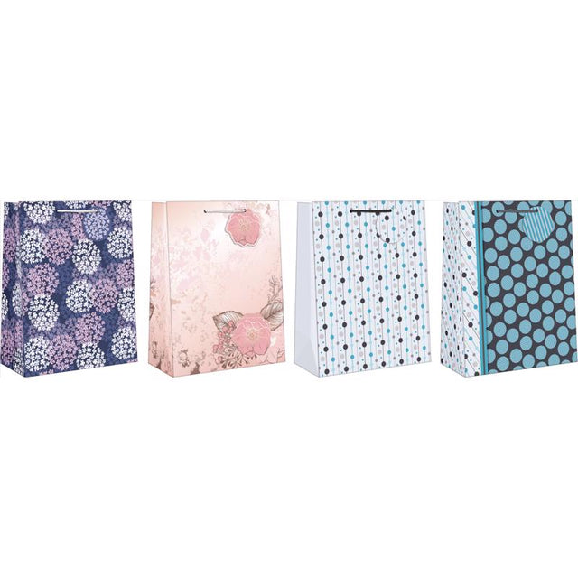 Paper Images Assorted General Designs Gift Bag, Pack of 12