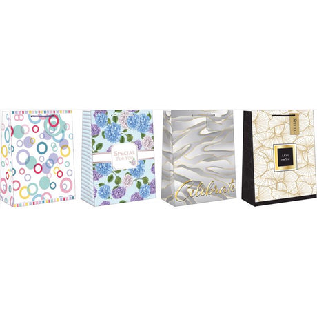 Paper Images Assorted All Occasion Gift Bag, Pack of 12