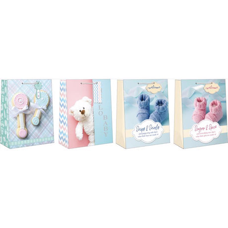 Paper Images Assorted Baby 1 Gift Bag, Pack of 12