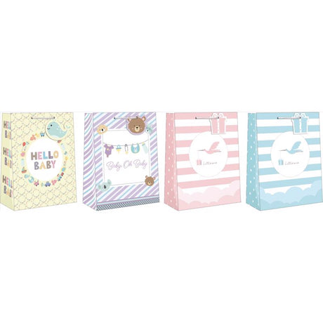 Paper Images Assorted Baby 2 Gift Bag, Pack of 12